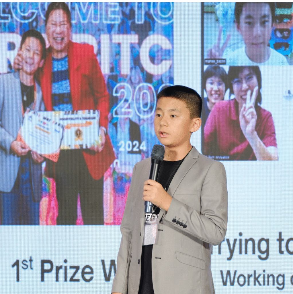 student pitching Zebra Pitch with Feni